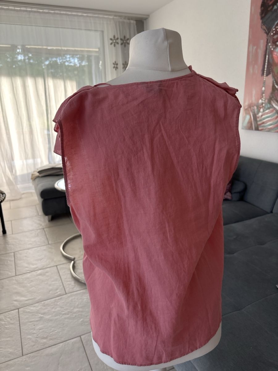 Zara Camicette: Zara Bluse / Top mit Rüschen, Grösse L, Lachsfarbe – Nuovo (secondo la descrizione) da Rothenburg venduto da Momo1302 1