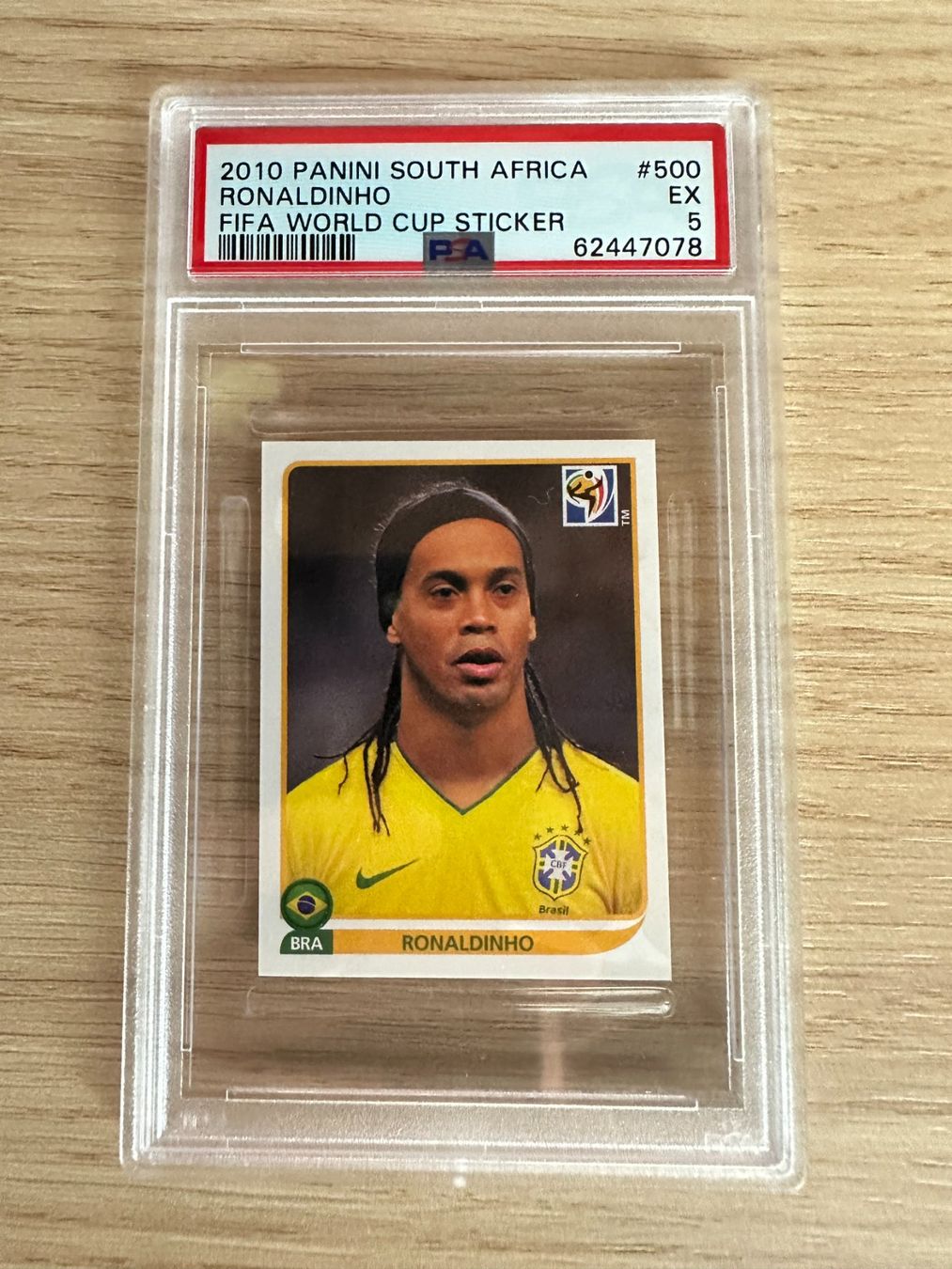 Panini Carte collezionabili: Ronaldinho Panini World Cup 2010 Sticker PSA 5 – Nuovo (secondo la descrizione) da Hagendorn venduto da Pokecollectorch