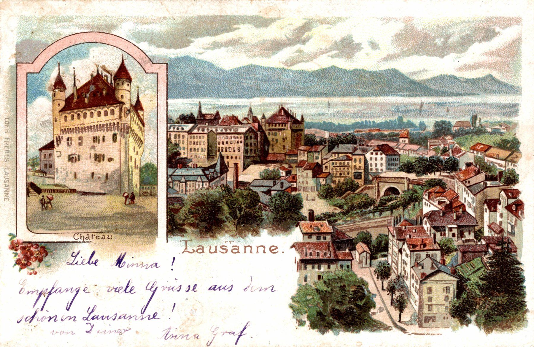 Cartes postales: Lausanne. Château – D'occasion à Bronschhofen par Astore