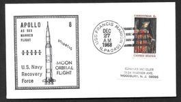USA Sonderbrief Apollo 8 Recovery USS Francis Marion 1968
