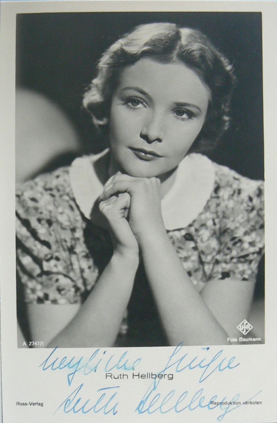 Autographes: Ruth Hellberg (1906-2001) Schauspielerin  - Autogramm – D'occasion à Dietikon par cyranos.ch