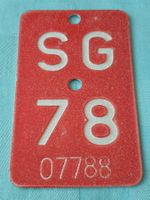 Velonummer SG 78