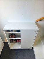 Schuhschrank weiss mit Schiebetür 3 Regale guter Zustand