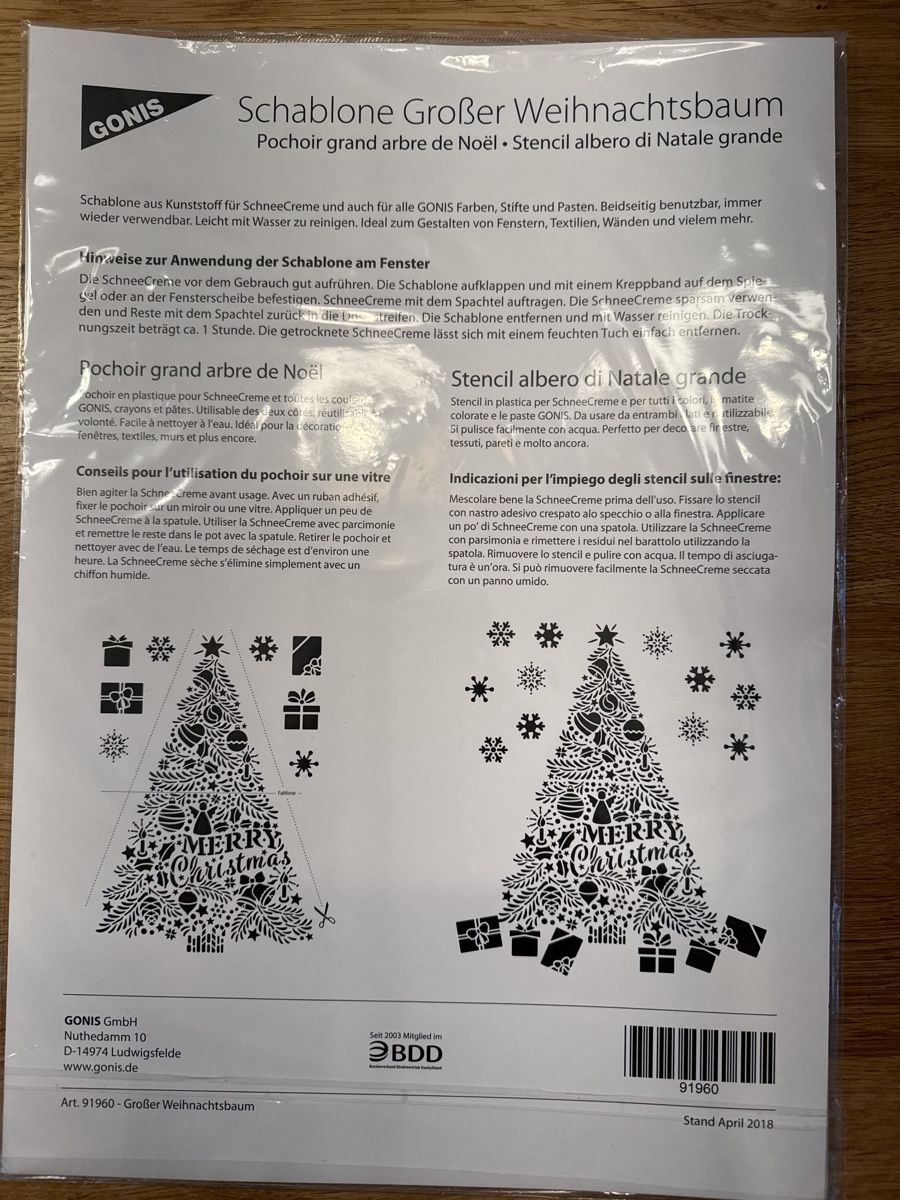 Sciablone: Gonis Schablone Geosser Weihnachtsbaum – Nuovo e nell'imballaggio originale da Knonau venduto da Dodo137