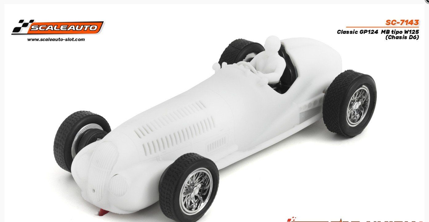 Piste: SC-7143 Scaleauto 1/24, MB W125, Bausatz 'White Kit', – Nuovo e nell'imballaggio originale da Bettlach venduto da Qwert12