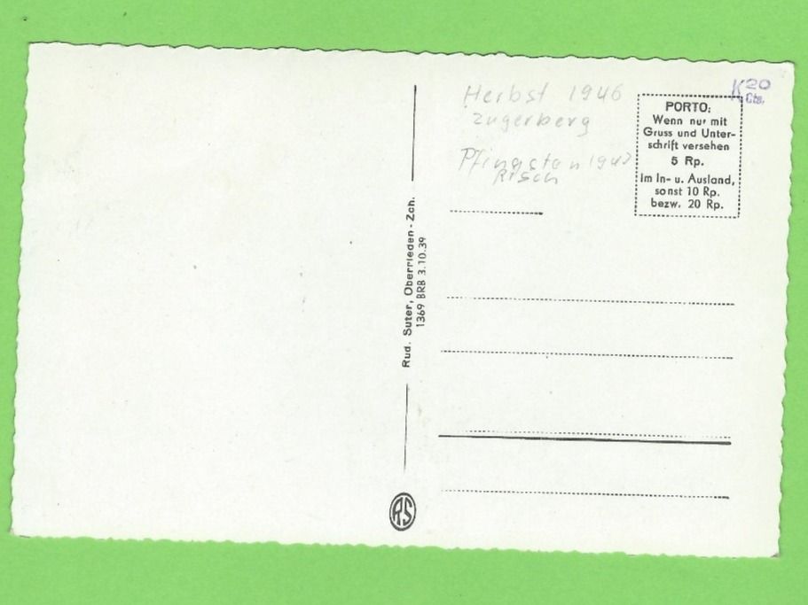 Cartoline postali: Zug gegen den Zugerberg – Nuovo (secondo la descrizione) da Zürich venduto da t24_de 1