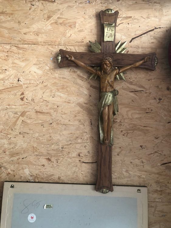 2 Orthodoxe Wandkreuze Aus Holz - Christliches Kruzifix Set 20,3 Cm & 7,8 Cm