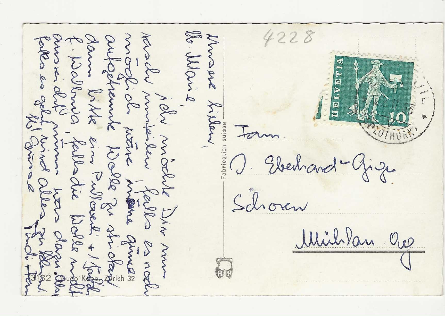 Ansichtskarten: ERSCHWIL /  SO – Gebraucht aus Küttigen von rol_hk98 1