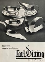 Vintage Reklame, Carl Ditting, Silberwaren, Zürich, 1955