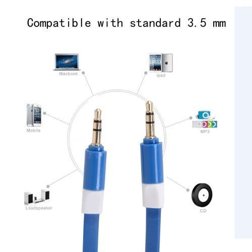 Cavi: Flaches Aux Kabel blau 1.00M – Nuovo e nell'imballaggio originale da Aesch BL venduto da Elektronik_Laden 1