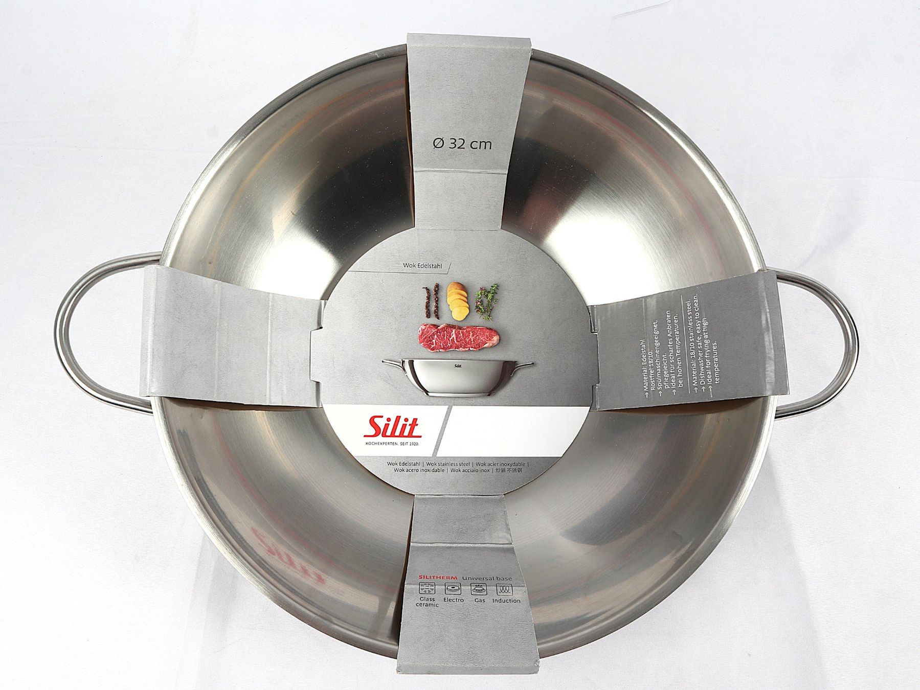 Padelle: SILIT Wok Edelstahl – Nuovo e nell'imballaggio originale da Steinen venduto da Restwert_Steinen 1