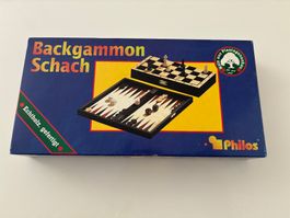 Konvolut -> Backgammon und Schach Echtholz / Div. Spiele