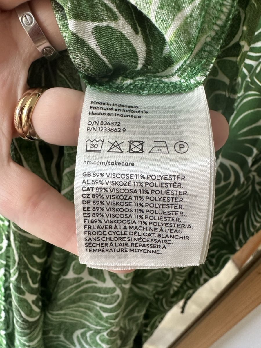 H&M Vestiti: H&M Green Leaf dress – Usato da Schaffhausen venduto da Nadiuna 2