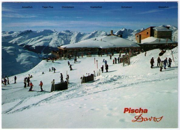 Ansichtskarten: Davos - Luftseilbahn Pischa Bergstation – Gebraucht aus Binningen von Mountainrider