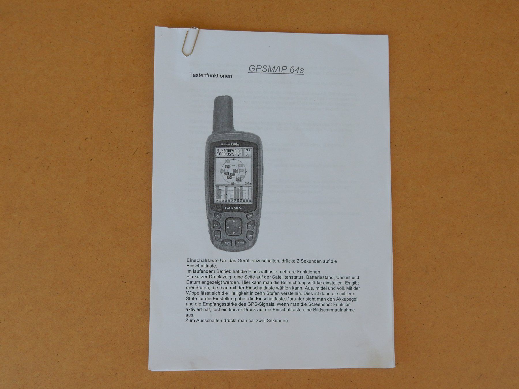Garmin GPS & Strumenti di misurazione: Garmin GPSMAP 64s neuwertig – Usato da Neuenegg venduto da wisteibe 6