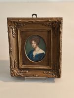 Miniaturportrait - Dame 19. Jahrhundert - signiert Davoir