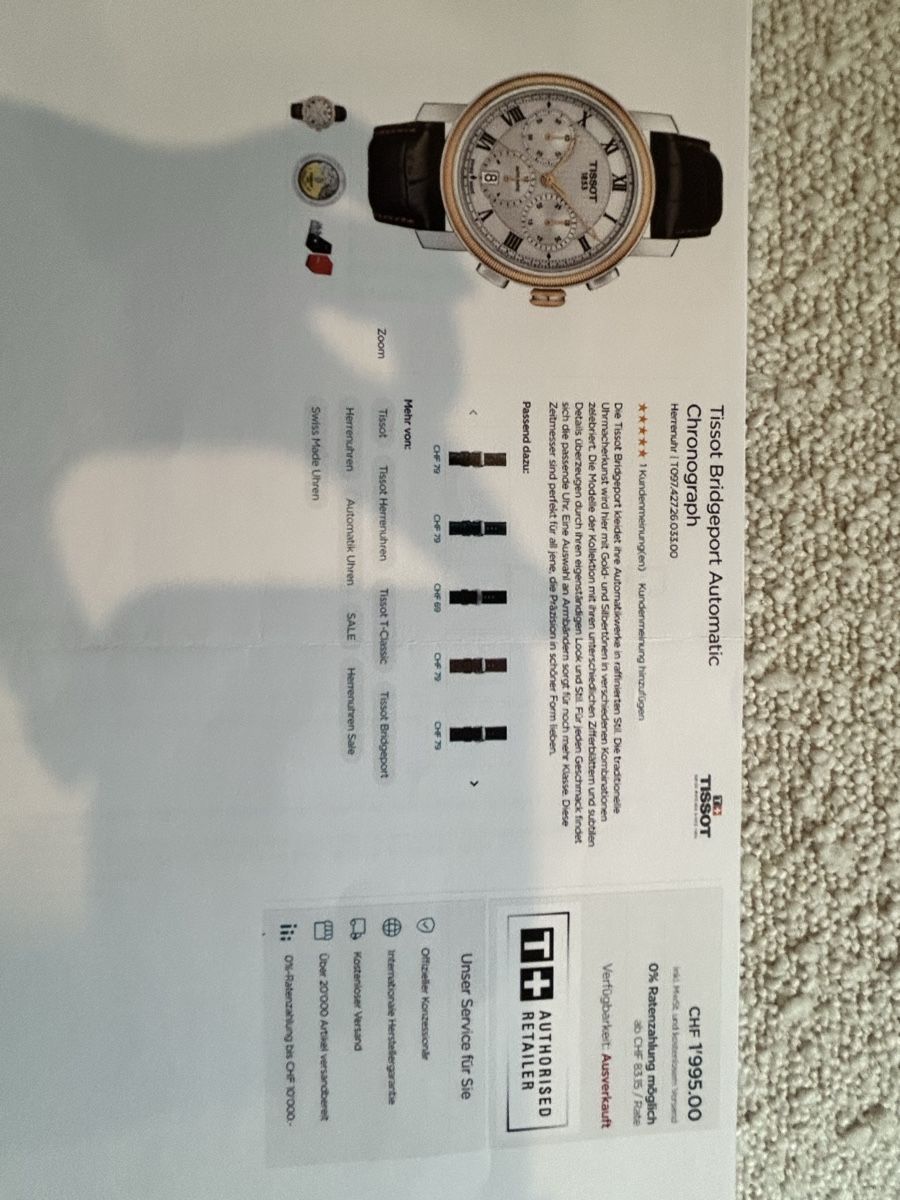 Tissot Orologi: TISSOT Bridgeport – Nuovo (secondo la descrizione) da Ehrendingen venduto da Gintonic1991 1