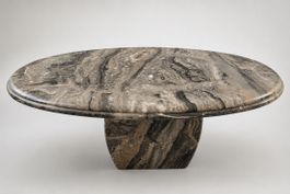 Eleganter Marmor Couchtisch Oval – Top Zustand