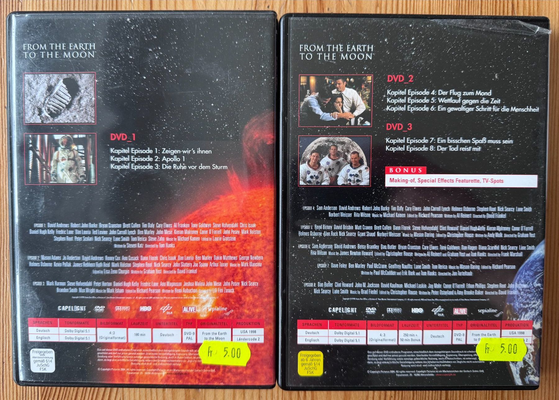 Alle DVDs: From The Earth To The Moon – Gebraucht aus Zürich von recordman01 1