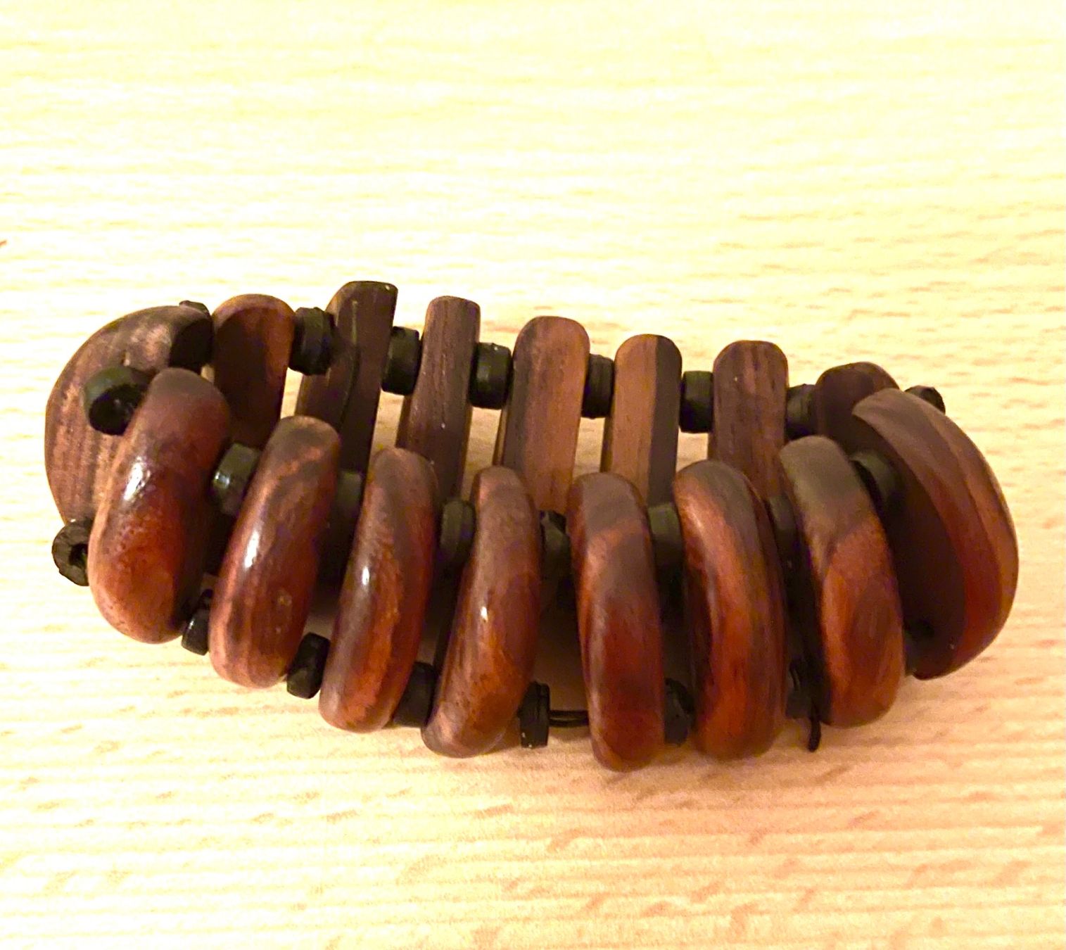 Bracciali & Braccialetti: Armband  Holz Eiche 8x3,5x1cm Gummiband – Nuovo (secondo la descrizione) da Kölliken venduto da Prscoo 5