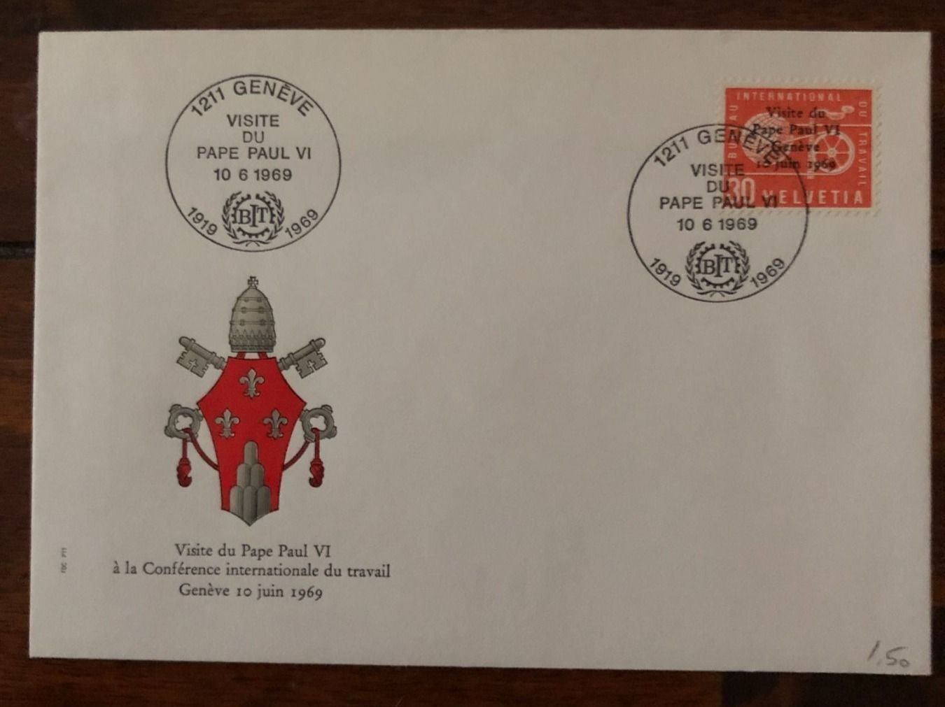 Alle Briefmarken: 10.6.1969 VISITE DU PAPE PAUL VI GE – Neu (gemäss Beschreibung) aus Landquart von interesse63
