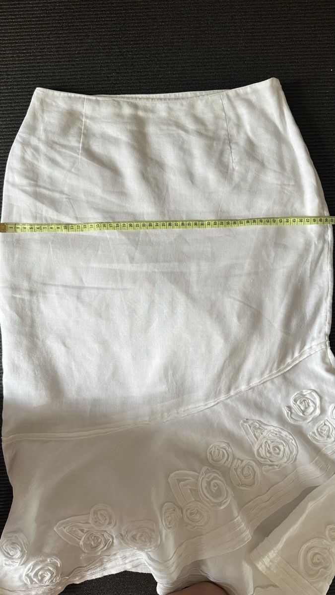 Completi & Tailleur: Ensemble jupe et chemisier blanc taille 38 lin  – Nuovo (secondo la descrizione) da Vuippens venduto da ale_6gkb 9
