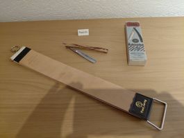 Giesen & Forsthoff Rasiermesser + Schlichter Streichriemen