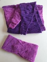 Schal und Stirnband als Set, gestrickt