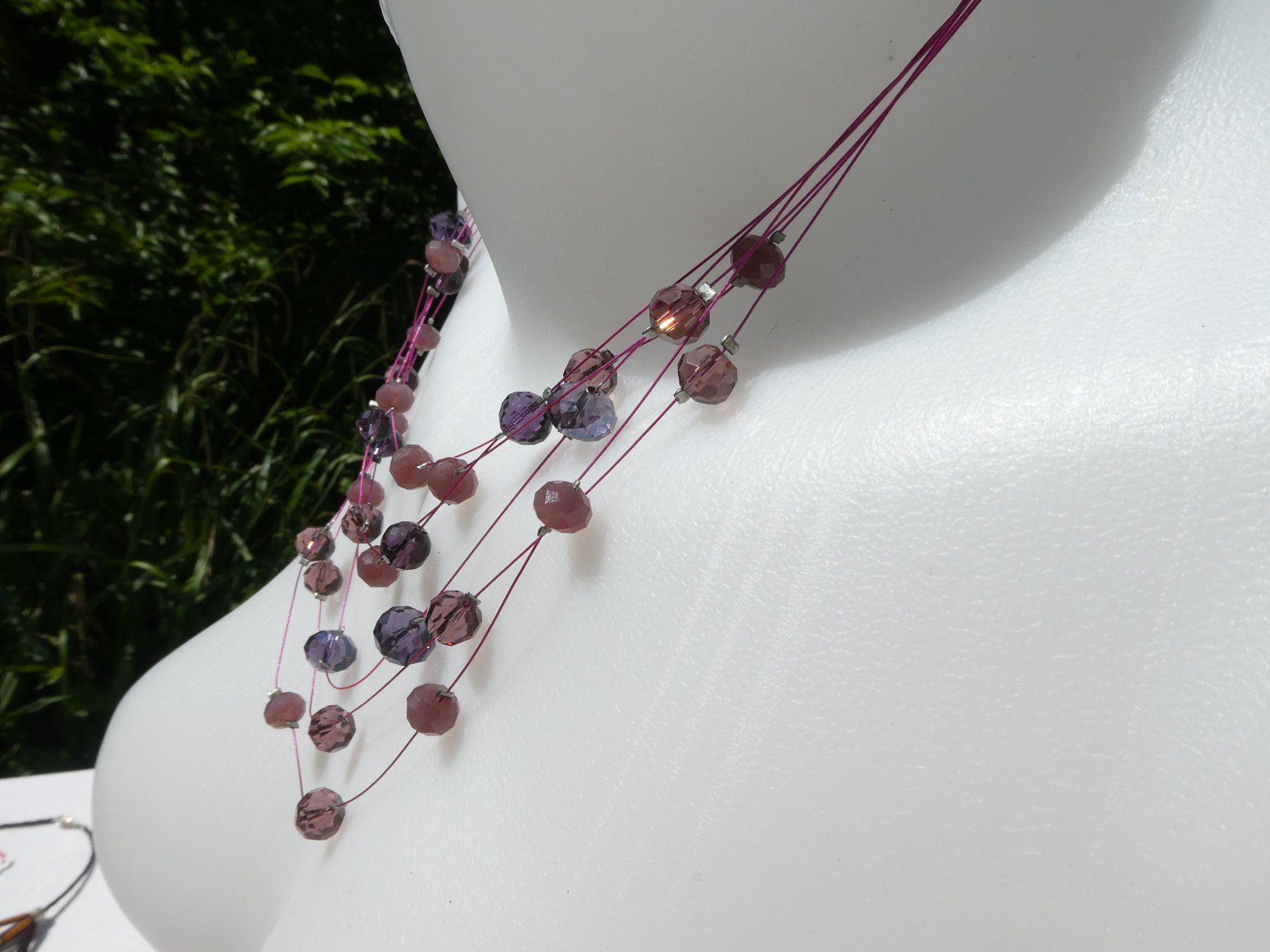 Catenine: Kette / Collier, Glaskugeln, Länge 43cm – Nuovo (secondo la descrizione) da Gattikon venduto da kaandooh 2