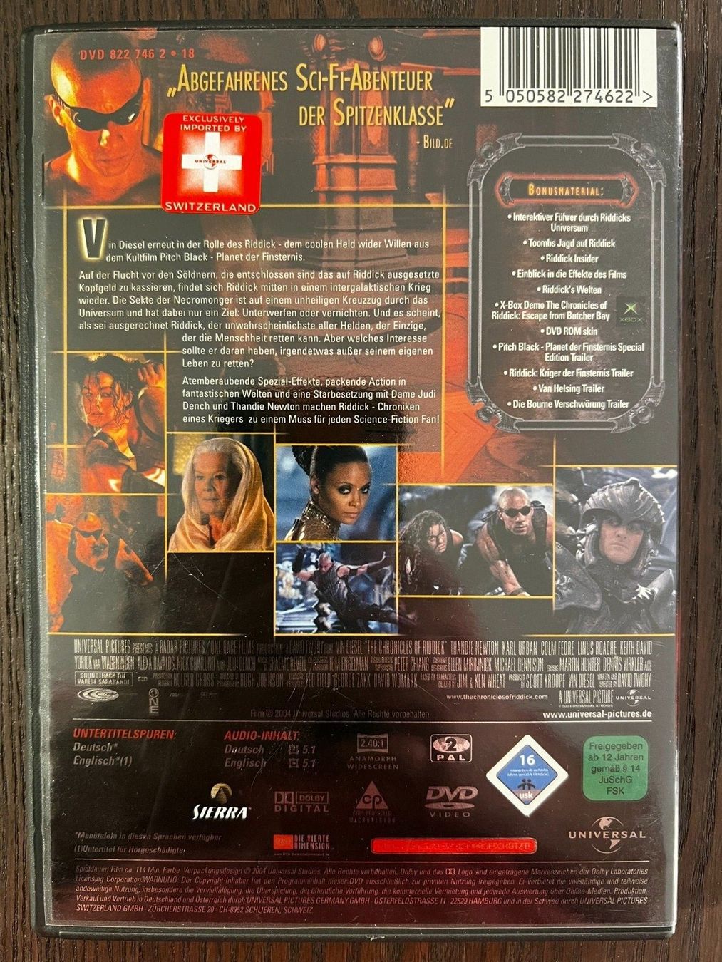 Tutti i DVDs: Riddick - Chroniken eines Kriegers – Usato da Zürich venduto da FilmFreunde 1