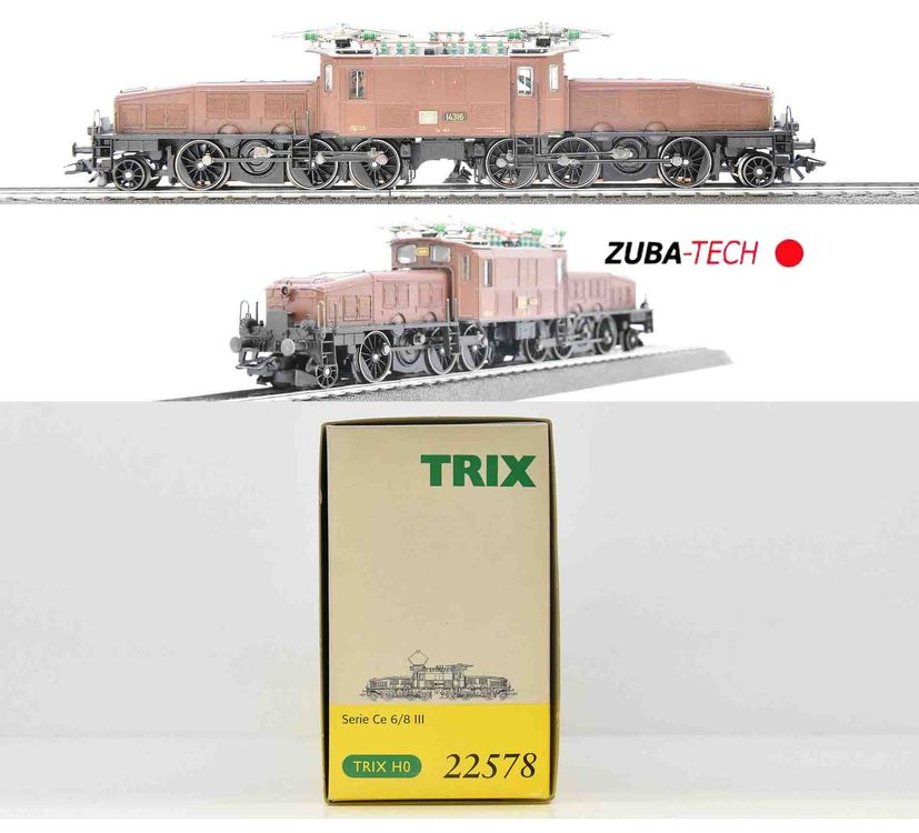 TRIX 22953 SBB Ce 6/8 II krokodil mfx DCC 2 motoren geluiden