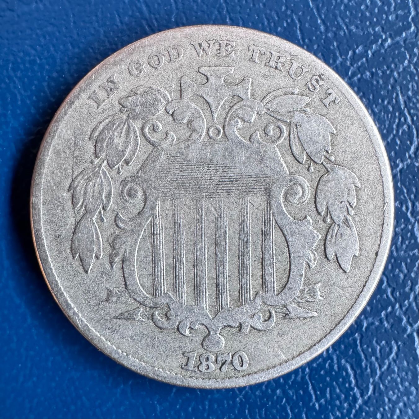 Tutti le monete: 5 Cents 1870 USA Shield Nickel – Usato da Ebikon venduto da Dmasterx 1