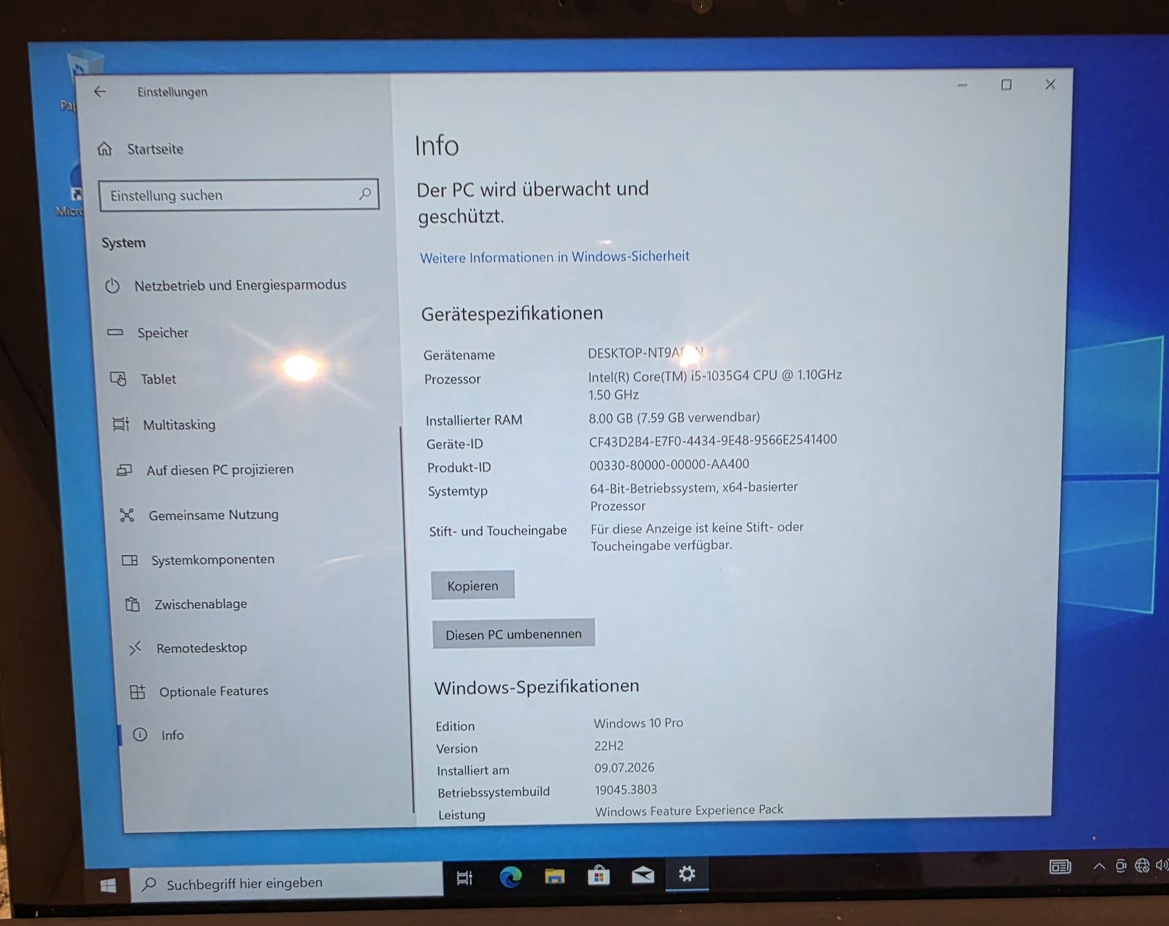 Microsoft Notebook: Surface Pro 7 i5 8GB RAM 128GB SSD Windows 10 Pro  – Usato da Grafenried venduto da chris1898 2