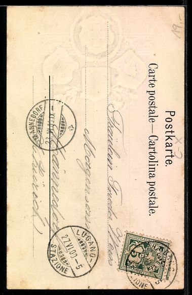 Cartoline postali: Stansstad, Ortsansicht mit Pilatus im Hi – Usato da Berlin venduto da bartko-reher 1