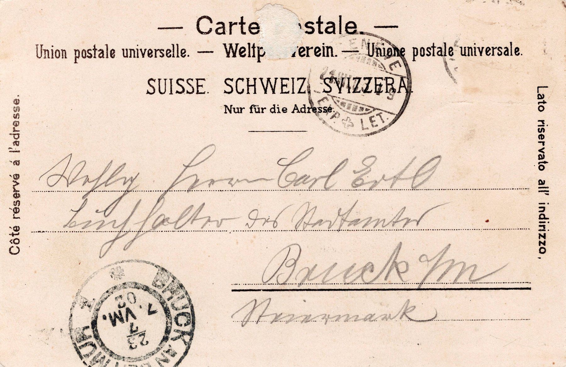 Ansichtskarten: Stansstad mit Dampfer AK 1902 – Gebraucht aus Sevgein von WHaelmi 1