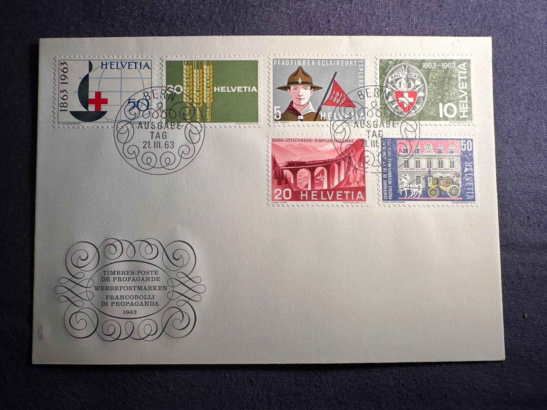 Tutti i francobolli: FDC 1963 Schweiz – Usato da Stettfurt venduto da 2442