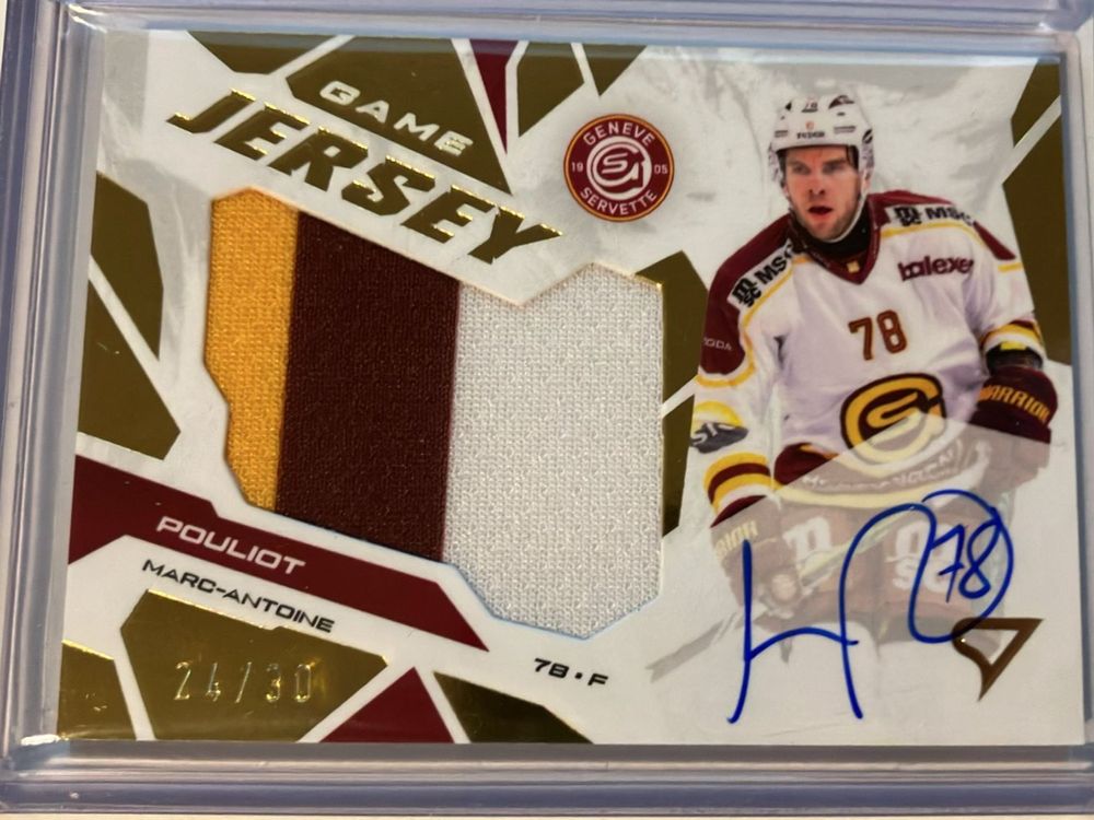 Marc-Andre Pouliot Geneve Sevette GSHC Game Jersey Signed (Gebraucht ...