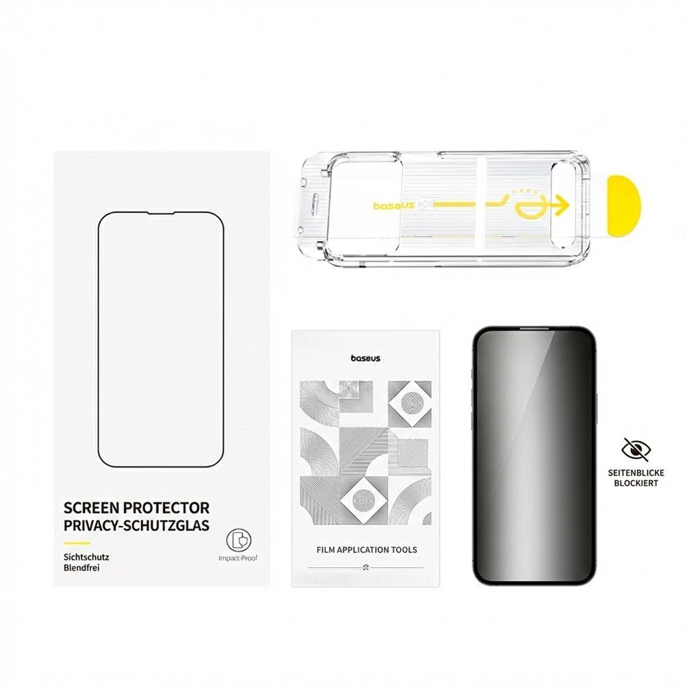 Apple Covers & Schutzfolien: Privacy Panzerglas iPhone 17 Pro mit Installationsrahmen – Neu und originalverpackt aus Chiasso von online.shop 4