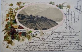 Postkarte 1904 Souvenir de Glion (Montreux)
