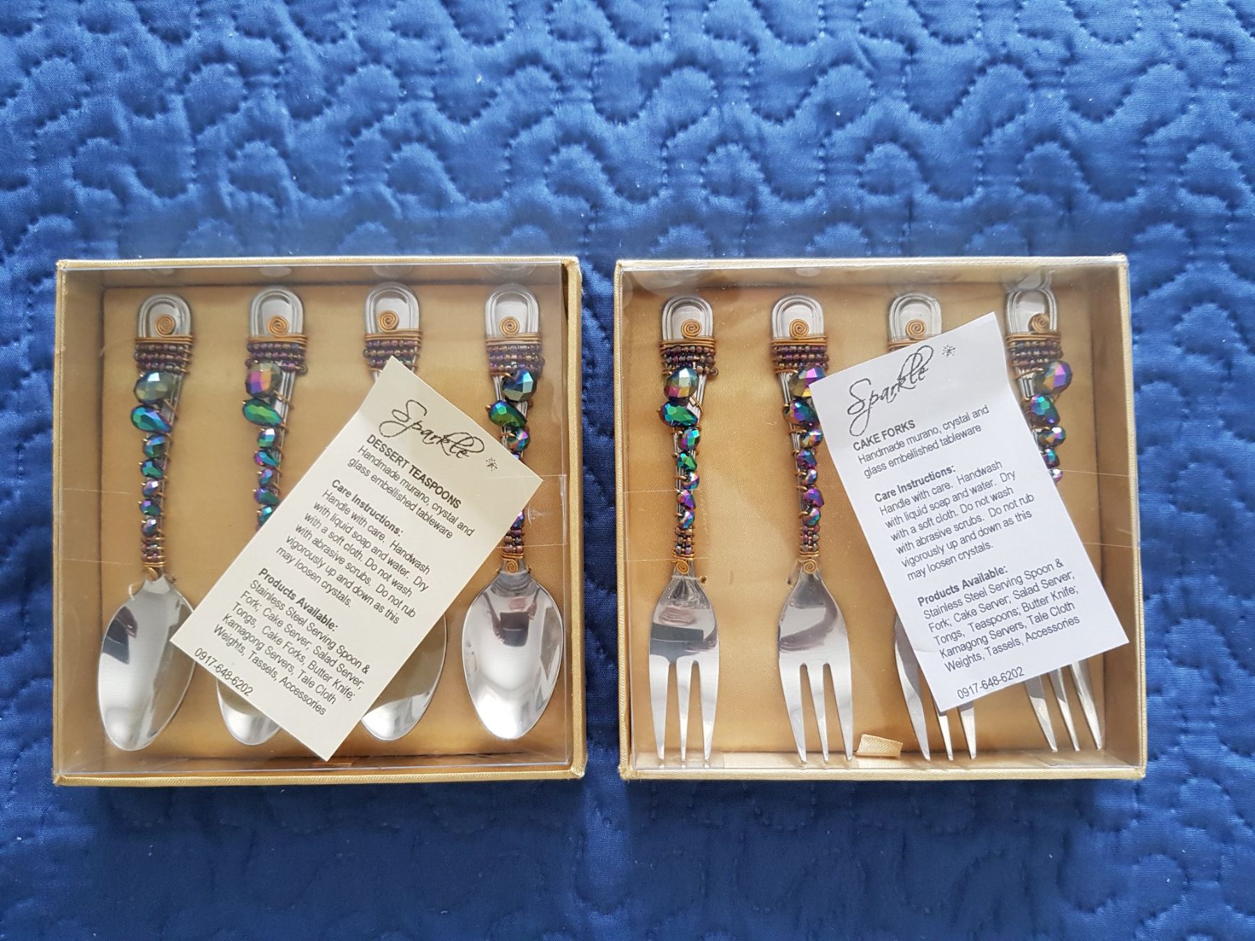 Set di posate: Kuchengabeln Set, handmade Murano, neuwertig, Vintage – Usato da Berneck venduto da heikodzint 4