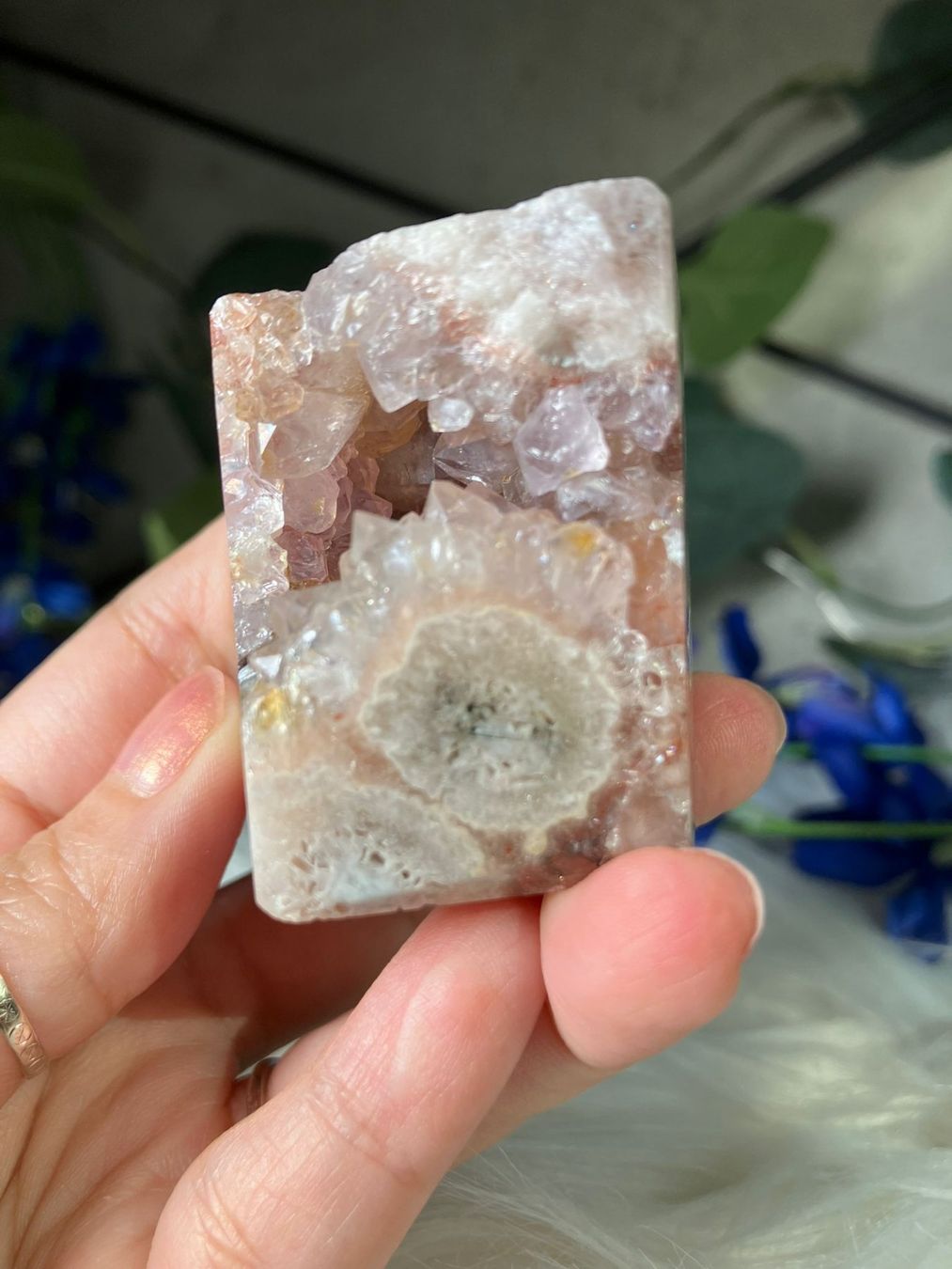 Pietre preziose: Pink Amethyst Flower Achat – Nuovo (secondo la descrizione) da Neuheim venduto da m.hald 1
