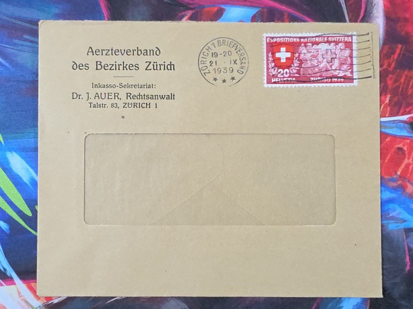 Tutti i francobolli: CL33 Enveloppe + Timbre Suisse 1939 – Usato da Cousset venduto da Patrick_Collections