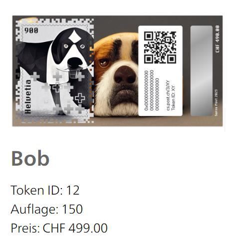 Tutti i francobolli: Swiss Crypto Stamps 3.0 ID:12 mit Stempel – Nuovo e nell'imballaggio originale da Baar venduto da CryptoShop 2