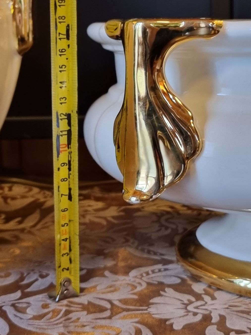Blumentöpfe: Gilde Handwerk Cachepot Art Déco elfenbein/gold – Gebraucht aus Scharnachtal von devin03 6