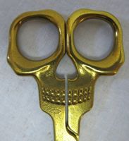 Fund Selten Kurios Goldig Schädel Skull Schere