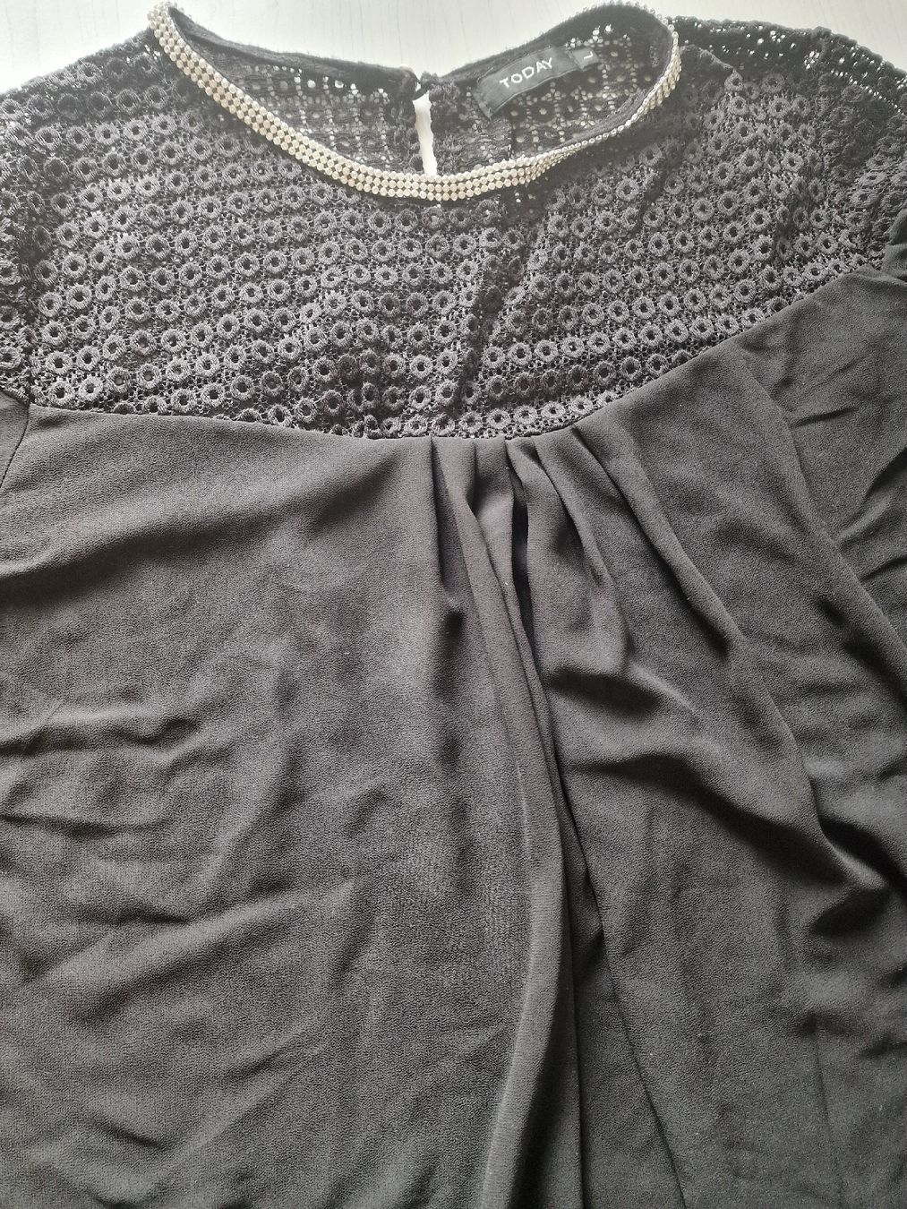 Camicette: Schwarze Elegante Bluse mit Spitze Gr. 42 – Nuovo (secondo la descrizione) da Ottenbach venduto da Claurin