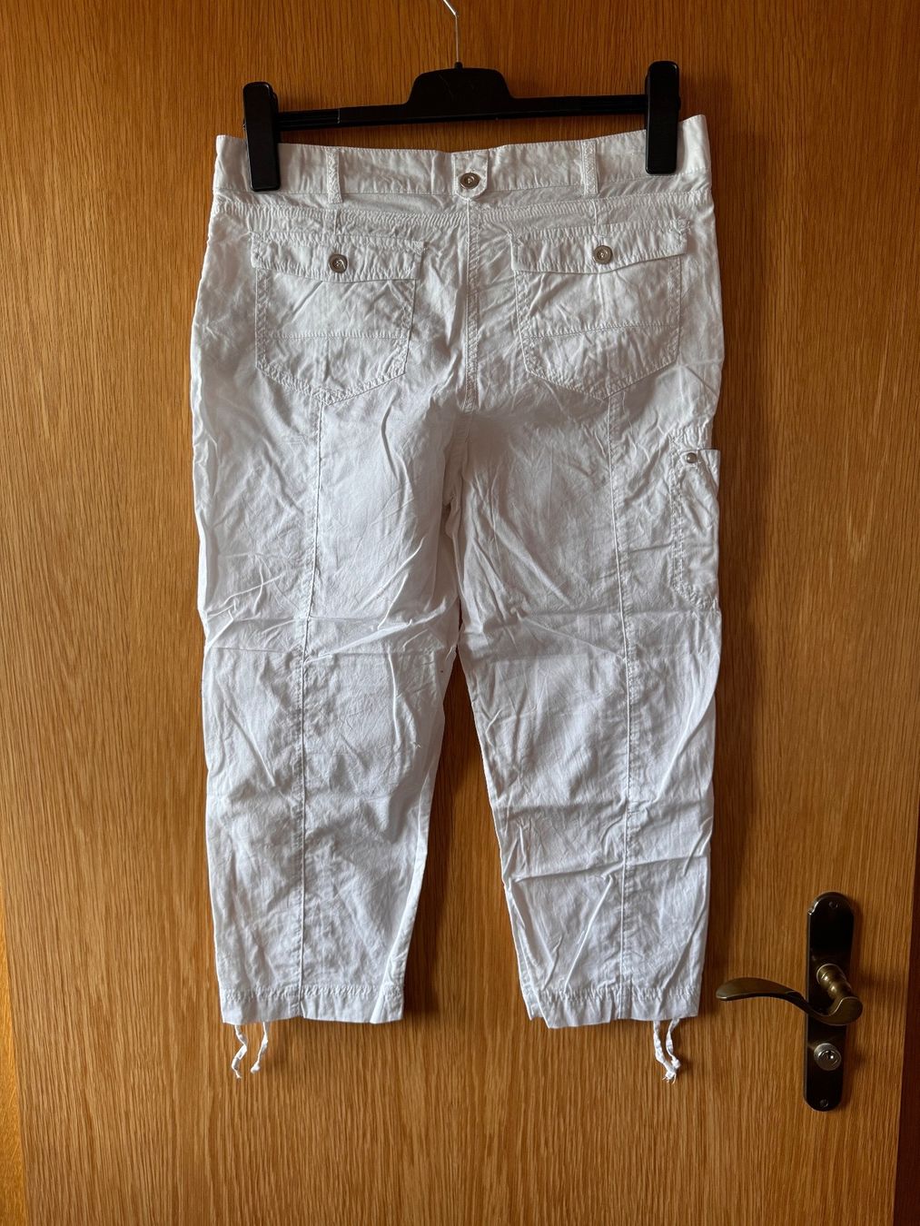 Pantaloni: Kurze weisse Stoff-Hose Gr. S – Usato da Grosswangen venduto da SALE_SALE_SALE 4