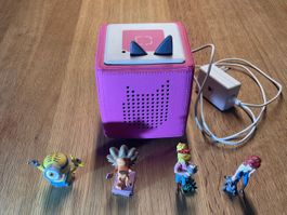 Toniebox pink mit Netzteil und 4 Figuren guter Zustand