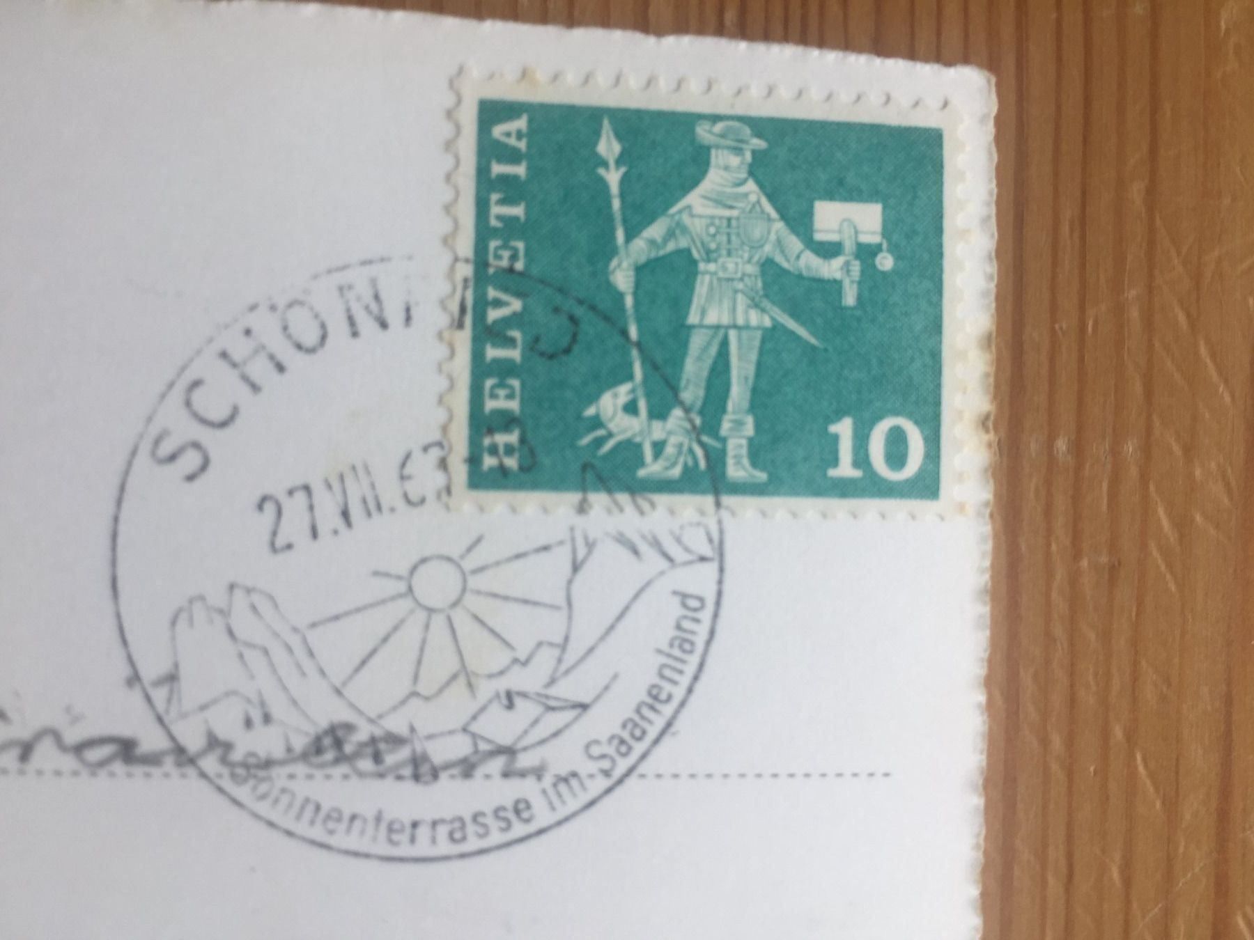 Cartoline postali: Hornberg mit Gifferhorn -  AK 1967 – Usato da Oberuzwil venduto da Henri09 1