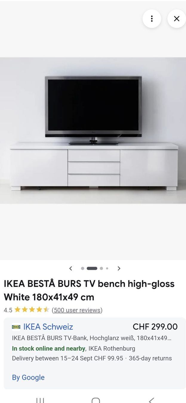 Ikea Mobili TV: Tv kommode weiss 180/41/49 – Usato da Stans venduto da mil_2rcf 3